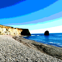 Buy canvas prints of Freshwater Bay, Isle Of Wight, UK by George Moug
