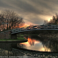 Buy canvas prints of Sunset over the bumble hole, Dudley by Keith McManus