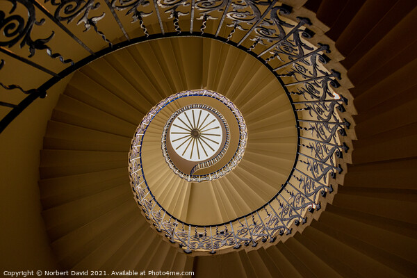 Enthralling Spiral Staircase at Queen's House Picture Board by Norbert David