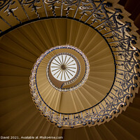 Buy canvas prints of Enthralling Spiral Staircase at Queen's House by Norbert David