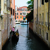 Buy canvas prints of Gondola in Venice by Jules D Truman