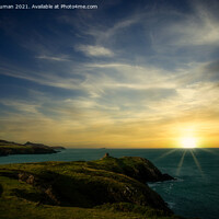 Buy canvas prints of Sunset at Abereiddy by Jules D Truman