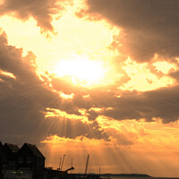 Buy canvas prints of Whitstable sunset #1 by Jules D Truman