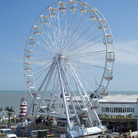 Buy canvas prints of the big wheel clacton on sea by Michael bryant Tiptopimage