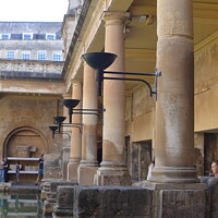 Buy canvas prints of Roman bath pillar by Michael bryant Tiptopimage