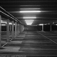 Buy canvas prints of Colchester car Park in mono by Michael bryant Tiptopimage