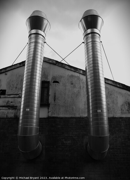 industrial chimneys Picture Board by Michael bryant Tiptopimage