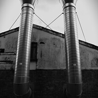 Buy canvas prints of industrial chimneys by Michael bryant Tiptopimage