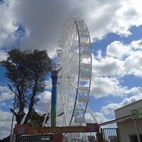 Buy canvas prints of Ferris wheel clacton on sea  by Michael bryant Tiptopimage