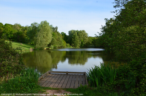 Outdoor highwood country park lake Picture Board by Michael bryant Tiptopimage