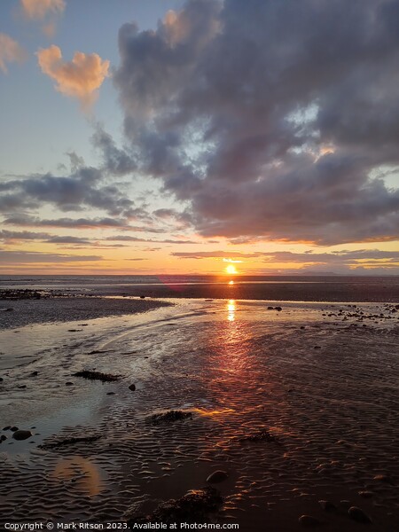 Solway Sunset Picture Board by Mark Ritson