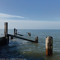 Buy canvas prints of Groyne at high water  by Mark Ritson