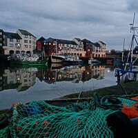 Buy canvas prints of Harbour at dusk  by Mark Ritson