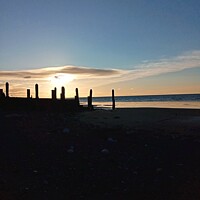 Buy canvas prints of Shadow Cloud over Groyne by Mark Ritson