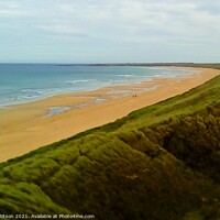 Buy canvas prints of Fraserbergh beach from the top of the dunes  by Mark Ritson
