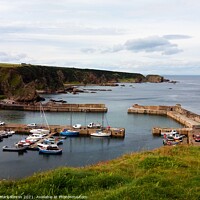 Buy canvas prints of Portknockie Harbour  by Mark Ritson
