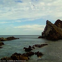 Buy canvas prints of The Bow Fiddle Rock by Mark Ritson