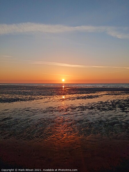 Sunset on the Solway Picture Board by Mark Ritson
