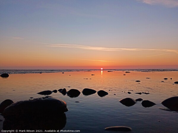 Low tide at Sunset  Picture Board by Mark Ritson