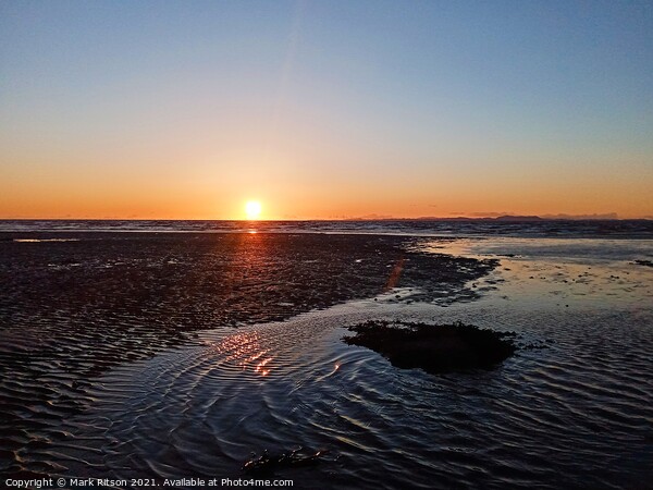 Sunset over the Solway Estuary  Picture Board by Mark Ritson