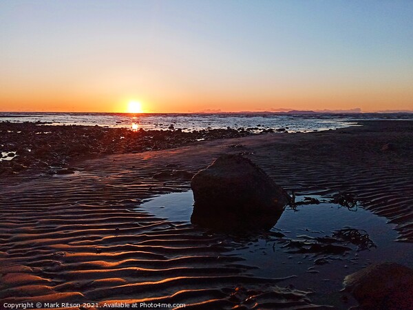 Low Tide Sunset Picture Board by Mark Ritson