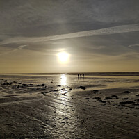 Buy canvas prints of Winter Afternoon at Brean Down Beach, Somerset by Allan Snow