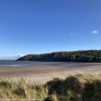 Buy canvas prints of Oxwich Bay, Gower Peninsula. by Estelle Davies