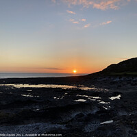 Buy canvas prints of Sunset in Gower by Estelle Davies
