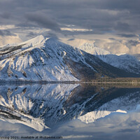 Buy canvas prints of Stanton Mountain reflection, Montana by Jim Cumming
