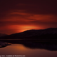 Buy canvas prints of Sunset on Lake McDonald, Montana  by Jim Cumming