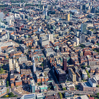 Buy canvas prints of The City of Manchester - Bird's Eye View by Daniel Nicholson