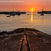 Buy canvas prints of Mevagissey Harbour Sunrise, Cornwall by Daniel Nicholson