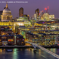 Buy canvas prints of Twilight over the City of London by Daniel Nicholson