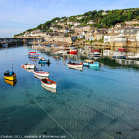 Buy canvas prints of Fishing Boats in Mousehole Harbour, Cornwall by Daniel Nicholson
