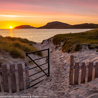 Buy canvas prints of Barra Beach Sunrise in the Scottish Outer Hebrides by Daniel Nicholson