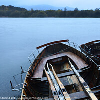Buy canvas prints of Rowing Boats on Derwentwater at Dawn by Mark Sunderland