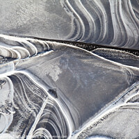 Buy canvas prints of Abstract Ice Patterns in Floodwater in Nidderdale by Mark Sunderland