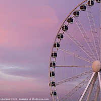 Buy canvas prints of The Wheel of York at Sunset by Mark Sunderland