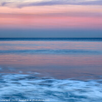 Buy canvas prints of Pink Twilight Reflecting on the Sea at Saltburn by Mark Sunderland
