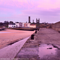 Buy canvas prints of St Andrews Harbour and Cathedral at Dawn by Mark Sunderland