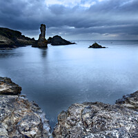 Buy canvas prints of Rock and Spindle on the Fife Coast by Mark Sunderland