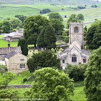 Buy canvas prints of St Wilfrids Church at Burnsall by Mark Sunderland