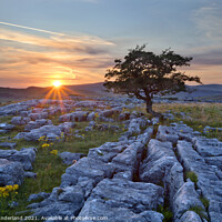 Buy canvas prints of Sunset at Winskill Stones by Mark Sunderland