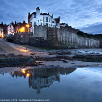 Buy canvas prints of Early Morning Reflections at Robin Hoods Bay by Mark Sunderland