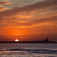 Buy canvas prints of Sunrise over Coquet Island by Mark Sunderland