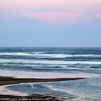 Buy canvas prints of Pink Sky at Dusk at Alnmouth by Mark Sunderland