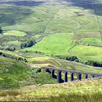 Buy canvas prints of Artengill Viaduct from Great Knoutberry Hill in Dentale by Mark Sunderland