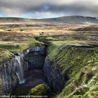 Buy canvas prints of Waterfall at Hull Pot and Pen Y Ghent by Mark Sunderland