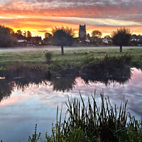 Buy canvas prints of Sudbury Water Meadows at Dawn by Mark Sunderland