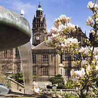 Buy canvas prints of Peace Garden and Town Hall at Sheffield by Mark Sunderland